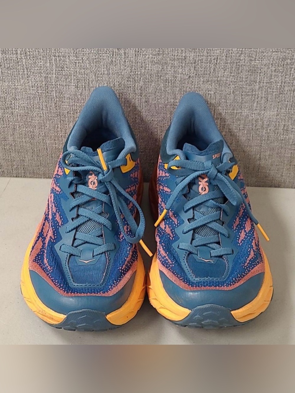 Hoka One One Kids Blue & Orange Athletic Shoes